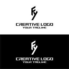 creative letter logo fy design vector