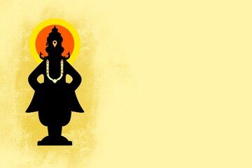 Aashadhi Ekadashi Background with Vitthala silhouette