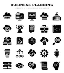 Set of Business Planning icons. Vector Illustration.