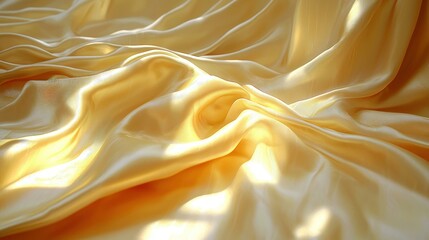 Obraz premium Wavy gold fabric catches light, folds in elegant display