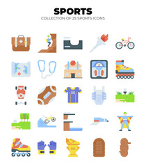 Collection of 25 Colorful Sports Icons
