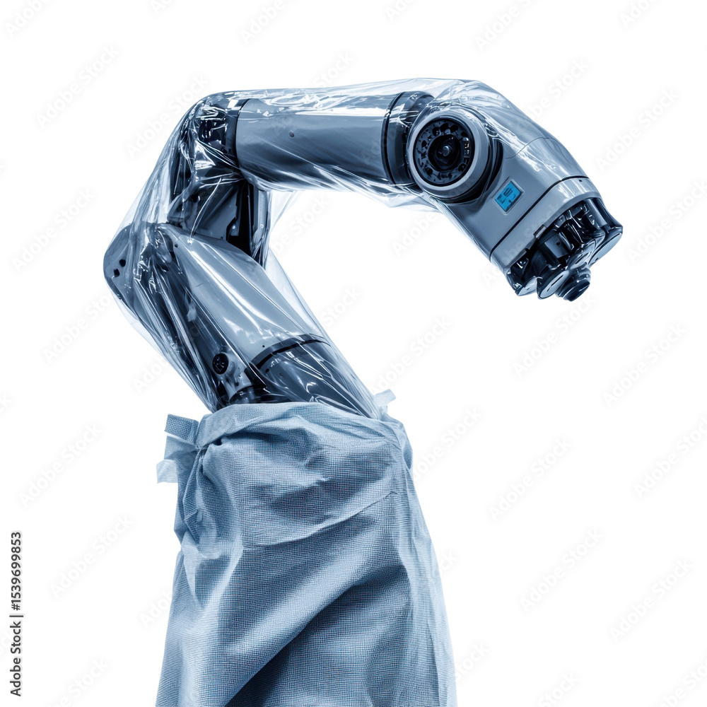 Poster advanced robotic arm with precision technology for industrial use