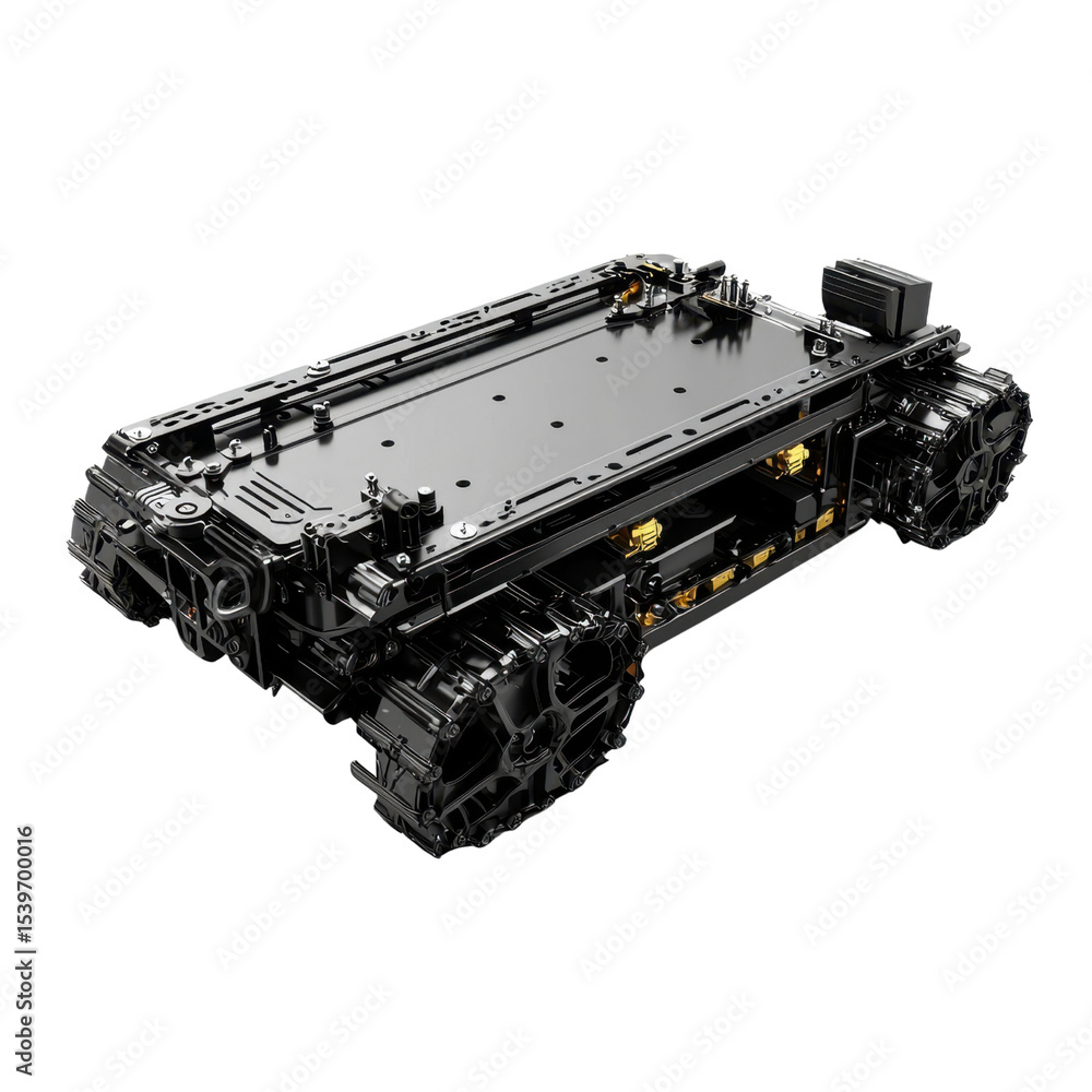 Poster advanced robotic platform with durable chassis and mechanical features