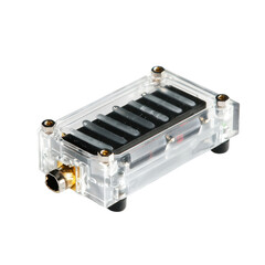 Transparent electronic device with circuit board and connections