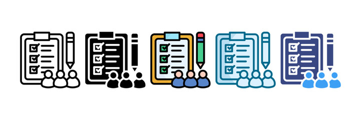 Task Assignment Icon Set Multiple Style Collection