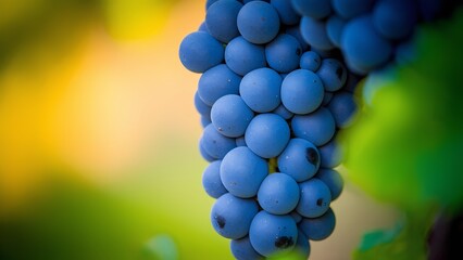 Grapes growing on vines vineyard fields nature photography sunny environment close-up view harvest concept