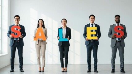 Teamwork for Sales Success: Diverse Professionals Promoting Growth - Powered by Adobe