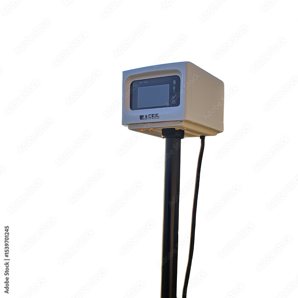 Poster modern digital indicator displaying precision measurement for devices