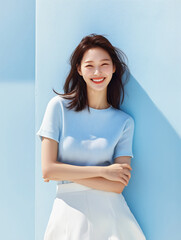 아름다운 여성, 여름 휴가와 라이프스타일
