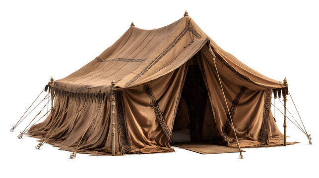 Traditional Desert Tent with Intricate Design