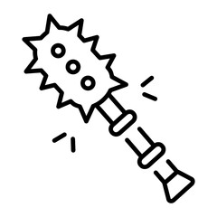 A linear style icon showing club weapon