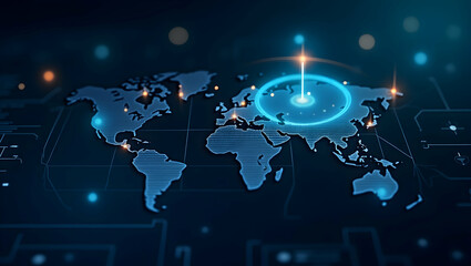 Obraz premium Advanced Threat Intelligence Systems: Real-Time Global Monitoring & Predictive Analytics for Proactive Security - Stock Photo Concept with Space for Text