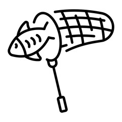 A line style icon showing net