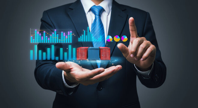 Global supply chain logistics enhanced by blockchain technology and digital data analysis