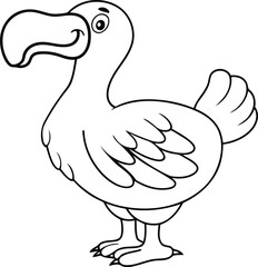Modern and unique dodo vector illustration, dodo silhouette vector art, line art of dodo vector, vector icon of dodo © Hai