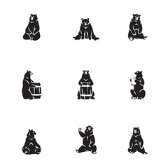 Group bear vector image