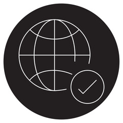 Globe icon, Connected World Bridging Borders Through Innovation, Global Vision Expanding Horizons Across Continents, Global Perspective, Connected World, vector