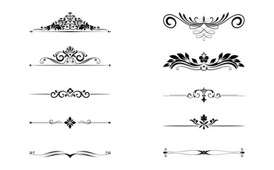 Vintage set. Floral elements for design monograms, invitations, frames, menus and labels. Graphic design of the website, cafes, boutiques, hotels, wedding invitations.