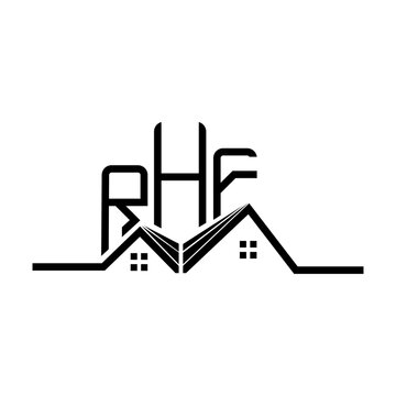 RHF Real State logo design, RHF simple and modern logo. RHF luxurious alphabet design