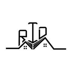 RID Real State logo design, RID simple and modern logo. RID luxurious alphabet design