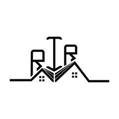 RIR Real State logo design, RIR simple and modern logo. RIR luxurious alphabet design