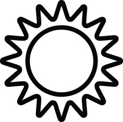 Simple Sun Icon Vector Illustration, EPS Format
