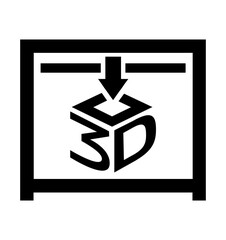 vector illustration of a 3s printer