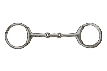 Hand drawn horse Snaffle vector