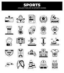 Collection of 25 Sports Icons.  Perfect for Web or App Design