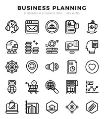 Set of Business Planning icons. Vector Illustration.