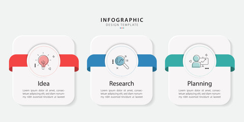 Vector infographic template design. 3 Step timeline journey. Process diagram, 3 options on white background, social media post, Infograph elements vector illustration.