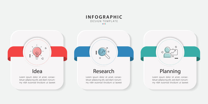 Vector infographic template design. 3 Step timeline journey. Process diagram, 3 options on white background, social media post, Infograph elements vector illustration.