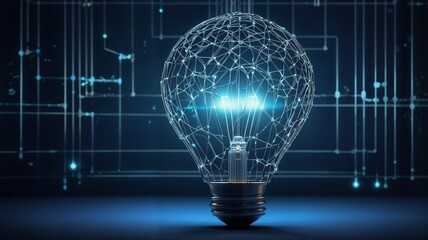 light bulb on dark background