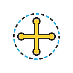 Multi color icon for plus