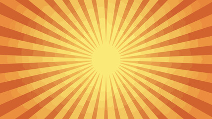 Warm Orange Sunburst A Radial Pattern Background Illustration