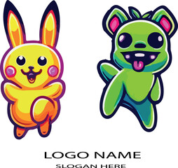Cartoon logo icon vector .