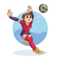 Female Player Ready to Smash Ball