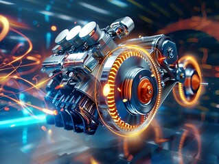 Modern Industrial Background Featuring a Chrome 6-Cylinder Engine in Multicolor Hues

Colorful Automotive Engine Concept with Precision 6-Cylinder Mechanism in Ultra HD

Neon-Lit 6-Cylinder Engine Wal