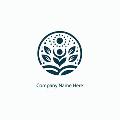 wellness logo design vector 