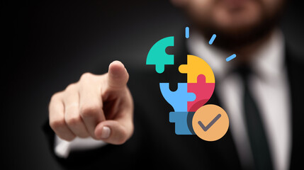 Business strategy development corporate office digital concept professional environment close-up viewpoint innovative ideas