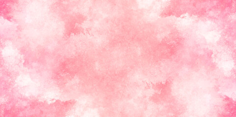 Fototapeta premium Beautiful watercolor art background. Pink and yellow shades aquarelle painted paper textured stain element for text design, Watercolor texture for cards, flyers, poster, banner background.
