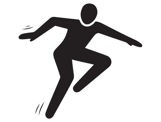 SLIPPERY ICON SILHOUETTE