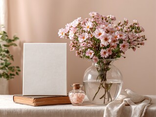 Poster Frame Mockup.Modern Living Room Wall Art Display.