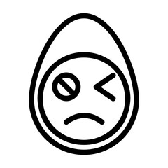 a collection of icons containing various egg-shaped expressions