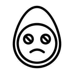 a collection of icons containing various egg-shaped expressions