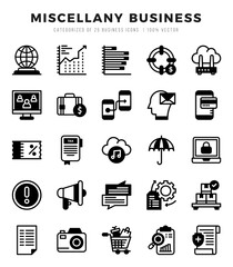 Miscellany Business elements. Lineal Filled web icon set. Simple vector illustration.