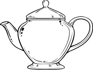 Teapot  isolated for Design and Decoration