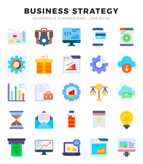 Business Strategy icon pack for your website. mobile. presentation. and logo design.