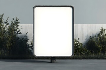 3D Render of a Blank Billboard in Urban Setting: Digital Visualization for High-Impact Branding and Advertising Mockup