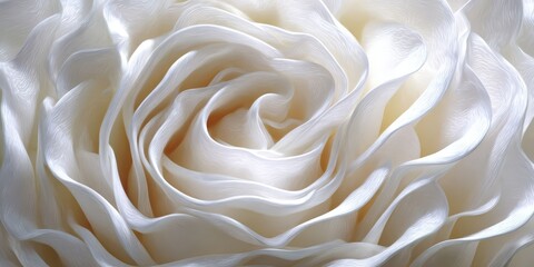 Obraz premium Elegant White Rose Swirl Mesh Pattern for Decorative Design